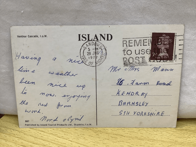 Ventnor Cascade, Isle of Wight, Posted 1977 Island Tourist Products Ltd. Vintage Postcard. Our Ref No. R898 £2.50