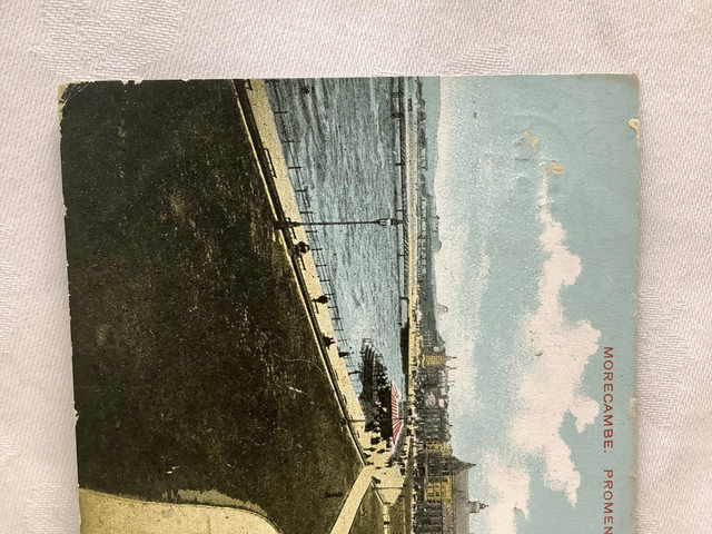 Morecambe, Promenade, West End Lancashire Posted 1906 unbranded antique postcard. Our Ref No. R665 £2.50