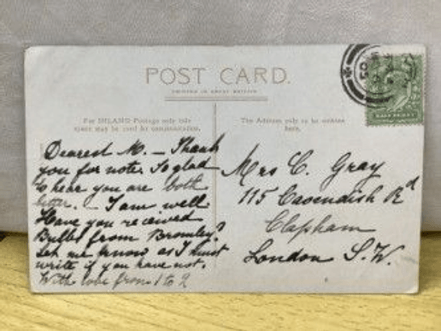 Hythe, Marine Parade, Kent, Posted 1905 Antique Valentine's Postcard Our Ref No. R388 £2.50