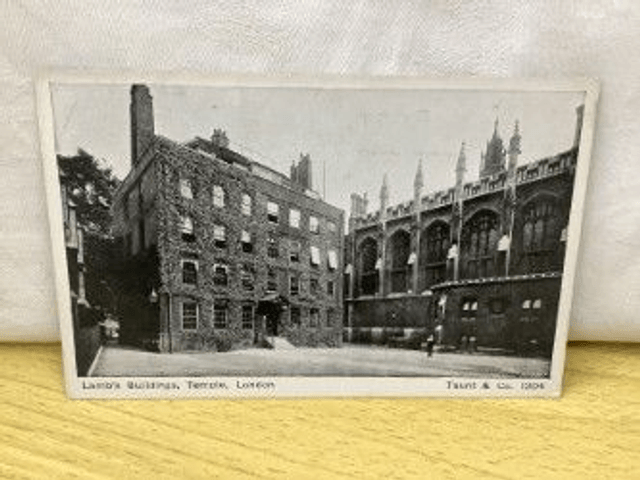 Lamb's Buildings, Temple, London Vintage Postcard 1204 Taunt & Co, Our Ref A21 £3.00