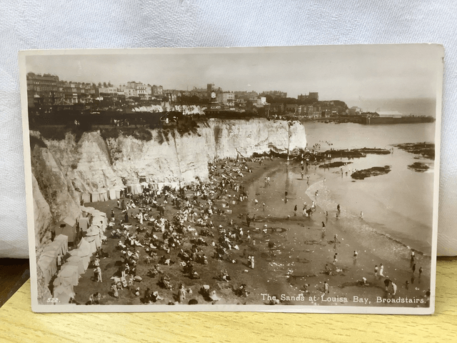 The Sands at Louisa Bay, Broadstairs, Kent, Posted 1932 J. Welch & Sons postcard Our Ref No R763 £2.50