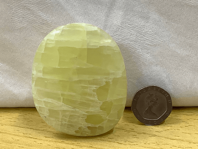 Lemon Calcite Palm Stone