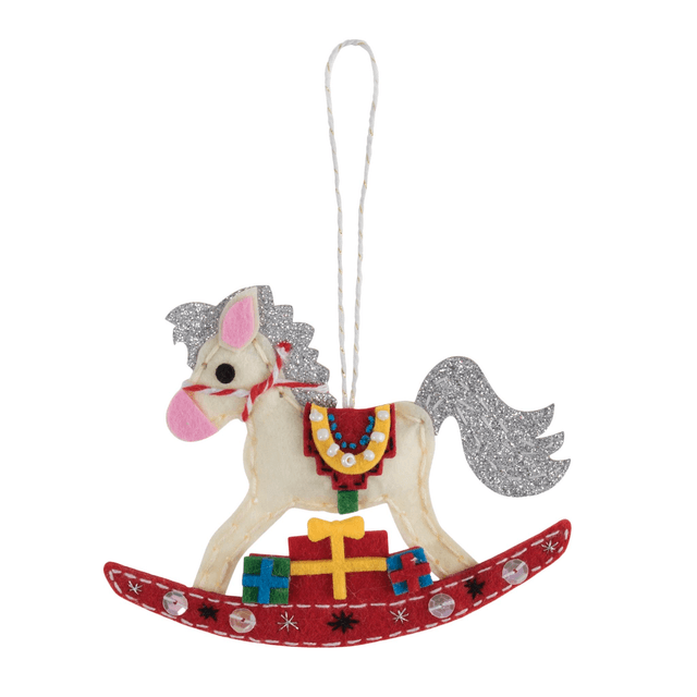 Christmas Rocking Horse Felt Decoration Kit: £3.00 each