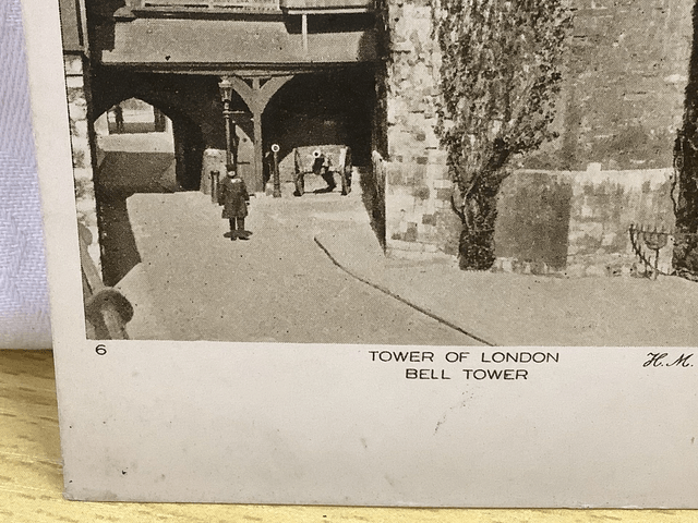 Tower of London, Bell Tower, Harrison & Sons HM Office of Works Vintage Postcard Our Ref: A44 £2.25