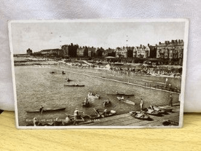 Boating Lake and Promenade, St. Annes-on-Sea, Lancashire, Posted 1940 Valentine & Sons Ltd Vintage Postcard Our Ref No. R531 £2.50