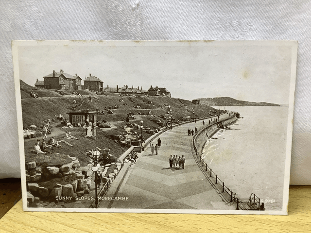 Morecambe, Sunny Slopes, Lancashire, Valentine's Photo Brown Vintage Postcard Our Ref No. R753 £2.50
