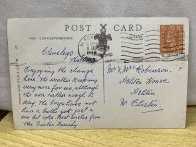 Cleveleys, Multiview The Promenade etc. Lancashire, Posted 1949 Progress Series. E.C. & S. Ltd Vintage Postcard Our Ref No R437 £2.50