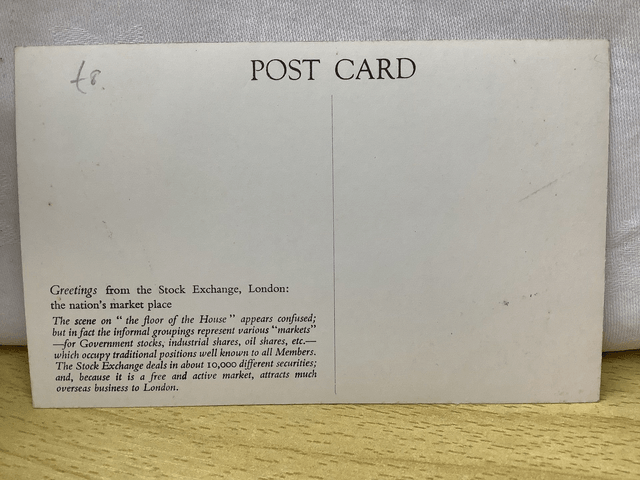 The Stock Exchange London General View The Floor of the House unbranded postcard Our Ref A137 £4.50