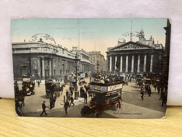 Bank of England , London - Valentine Series Posted 1912 Postcard  No. 07327 Our Ref A146 £2.50