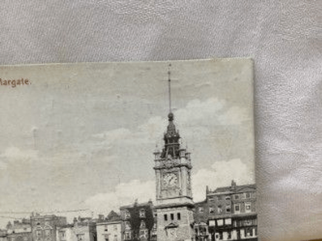 Margate, The Clock Tower and Marine Drive, Kent, Posted 1912 Marine Series postcard. Our Ref no. R207 £2.25