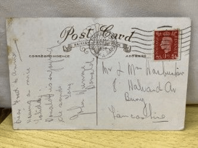 North Shore Promenade, Blackpool, Lancashire, Posted 1938 unbranded vintage postcard. Our Ref No. R422 £2.25