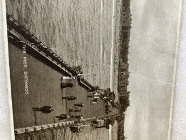 The Pier, Skegness, Lincolnshire, Posted 1928 Nichols Vintage Postcard Our Ref no R406 £2.50