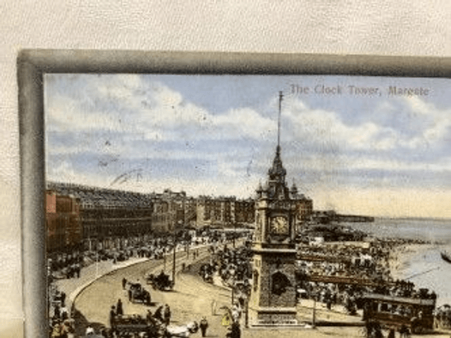 Margate. Kent, The Clock Tower Posted 1913 Excelsior Series C & Co. Postcard. Our Ref no. R90 £2.50