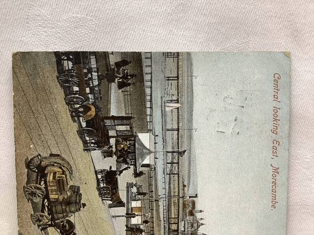 Morecambe, Central looking East, Lancashire, Posted 1904 Hartmann antique postcard. Our Ref No. R663 £2.50
