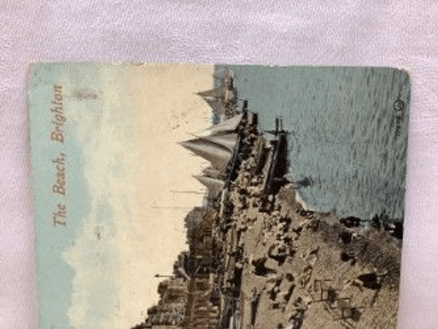 Brighton, The Beach, Sussex, Posted 1913, Avery & Marks V & S. Ltd Postcard. Our Ref no. R81 £2.50