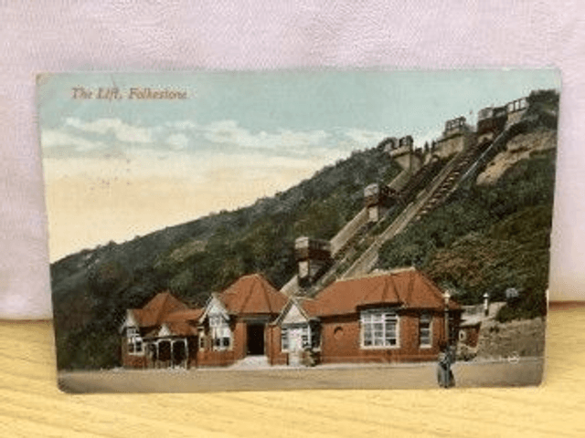 Folkestone, The Lift, Kent, Posted 1908 Valentine's Series Postcard. Our Ref: No R18