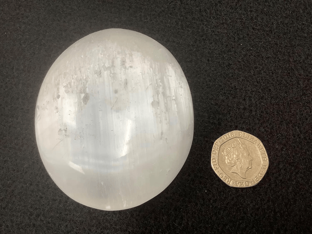 Selenite Crystal Palm Worry Stone