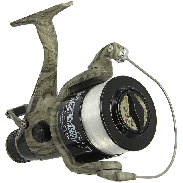 Camo 60 - Angling Pursuits Camo 60 - 3BB Carp Runner Reel with 12lb Line and Spare Spool