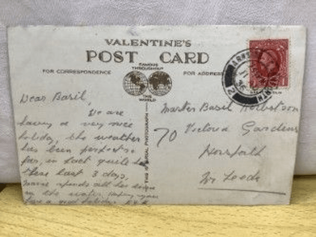 Morecambe, Entrance to New Bath, Lancashire, Posted 1936 Valentine's Postcard. Our Ref No. R379 £3.50