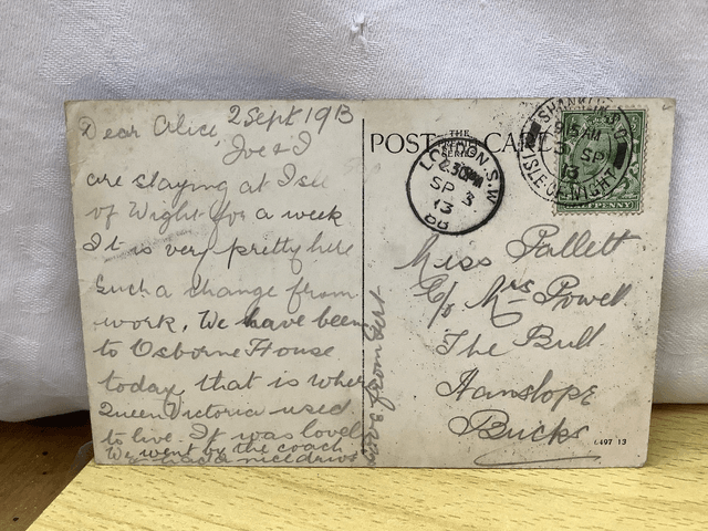 Shanklin, Chine Hollow, Isle of Wight, Posted 1913 The Premier Series Antique postcard. Our Ref No. R604 £2.75