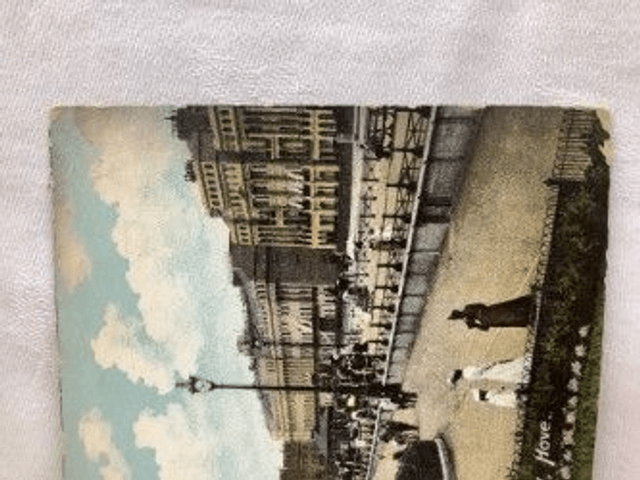 Sea Wall from Brighton Band Stand, Hove, Sussex, Posted 1905 unbranded postcard. Our Ref No. R117 £2.50