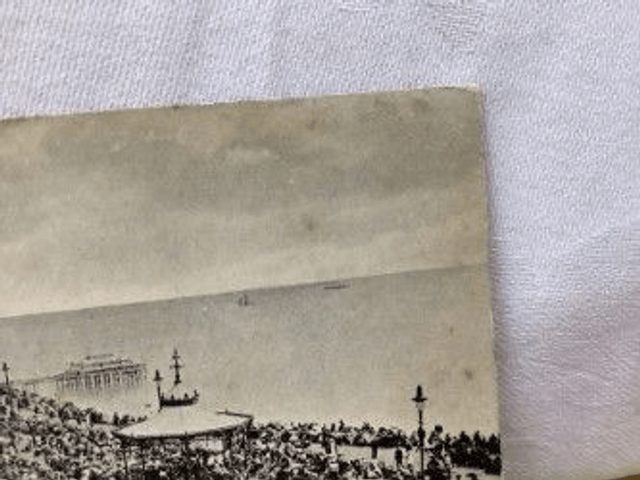 Folkestone, Bandstand and Parade, The Leas, Kent, Valentine's Series Postcard. Our Ref No. R220 £2.25