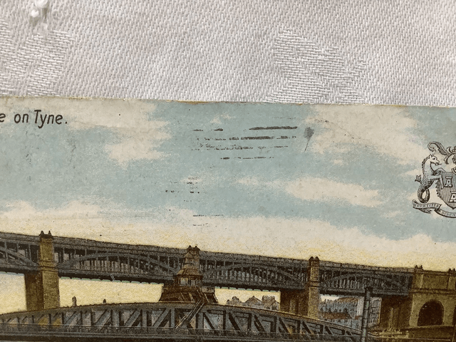 Newcastle on Tyne, High Level Bridge, Tyne & Wear, Posted 1906 Caxton Series antique postcard. Our Ref No. R711 £2.50