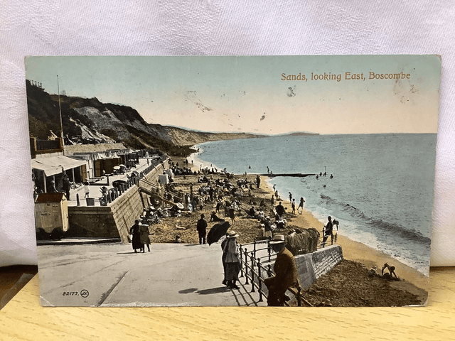 Sands, looking East, Boscombe, Dorset, Posted 1921 Valentine's Series Postcard. Our Ref No. R682 £2.50