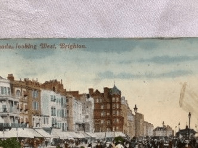 Brighton, Promenade looking West, Sussex, Posted 1913 Series No.40 postcard Our Ref No. R158 £2.00