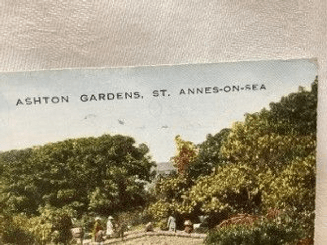 Ashton Gardens, St. Annes-on-Sea, Lancashire Posted 1927 Valentine's Valesque vintage postcard. Our Ref No. R538 £2.50