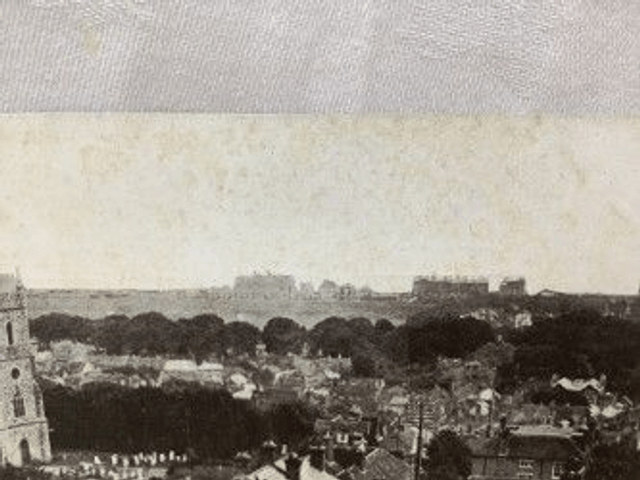 Birdseye view of Hythe, Kent, vintage LV Postcard. Our Ref  No R383 £2.85
