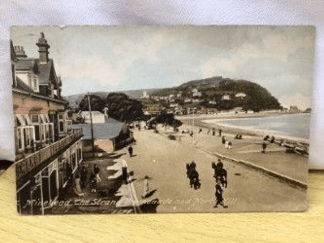Minehead, The Strand Promenade and North Hill, Somerset, Posted 1927 F. Frith & Co. Vintage Postcard No R524 £2.50