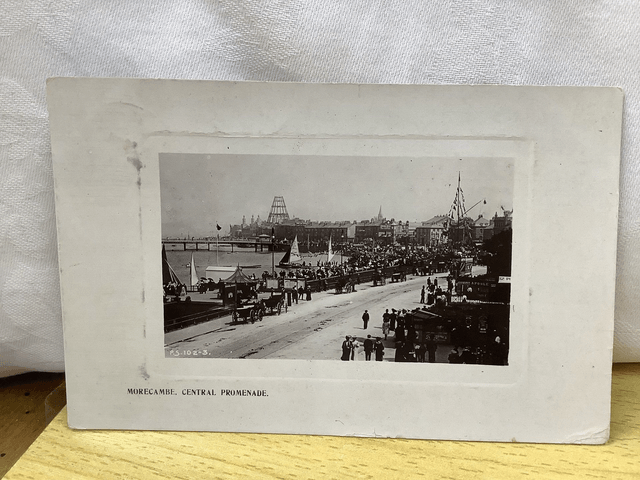 Morecambe, Central Promenade, Lancashire, Posted 1908 Rapid antique postcard. Our Ref No. R664 £2.50