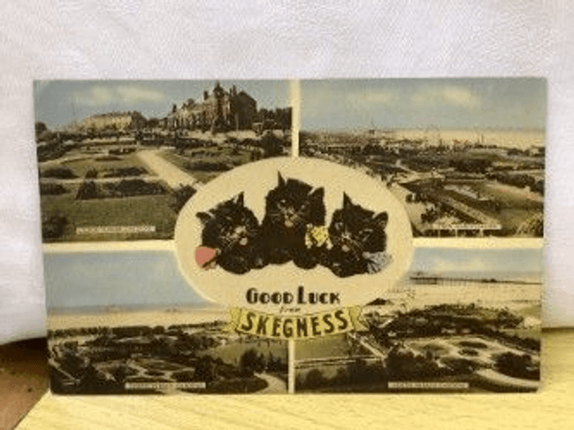 Skegness, Good Luck from , Multiview North Shore etc. M & L National Series postcard. No R400 £2.50