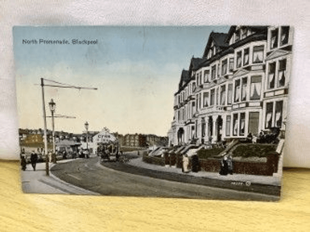 North Promenade, Blackpool, Lancashire, Posted 1917 Valentine's Series Antique Postcard. Our Ref No R 443 £2.50