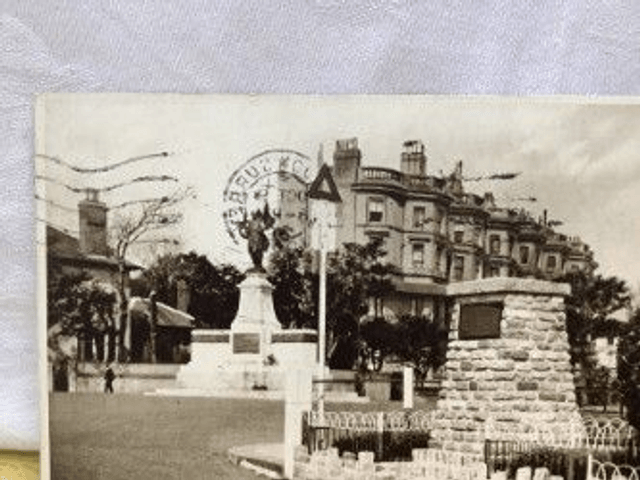 Folkestone, Road of Remembrance, Kent, Posted 1929 Upton's Bazaar Postcard. Our Ref No. R186 £2.50
