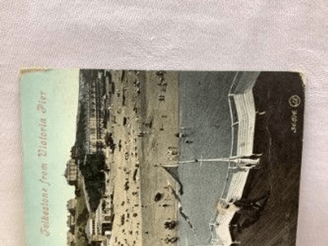 Folkestone from Victoria Pier, Kent, Posted 1907 Valentine's Series Postcard. Our Ref: No. R15
