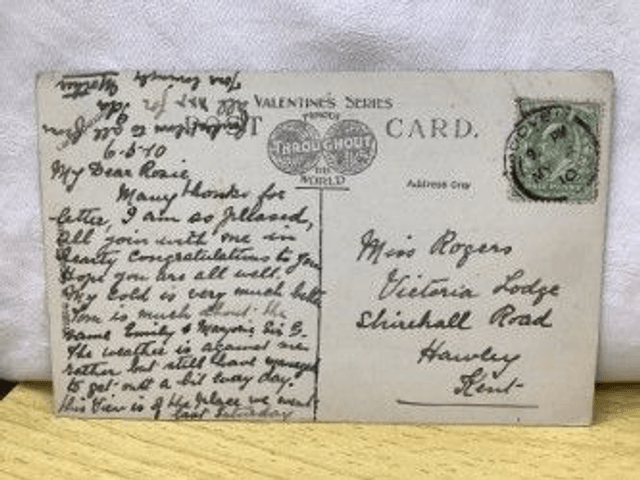 River Dour, Near Dover, Kent, Posted 1910 Antique Valentine's Series Postcard. Our Ref No. R337 £2.00