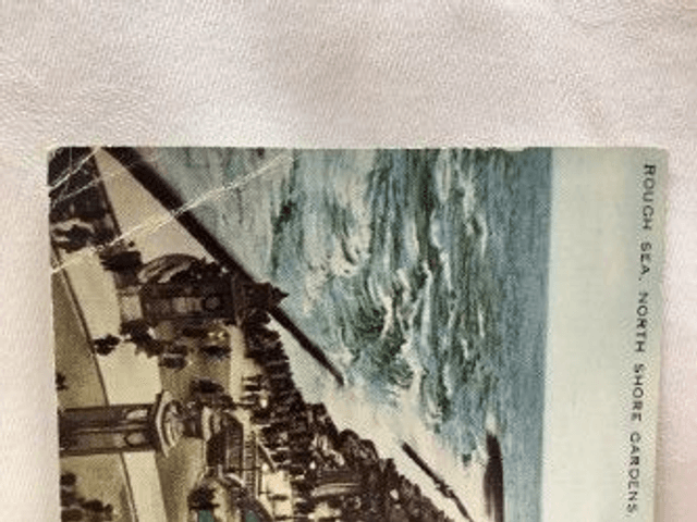 Rough Sea, North Shore Gardens, Blackpool, Lancashire Posted 1955 Valentine's vintage postcard  Our Ref no R420 £2.50