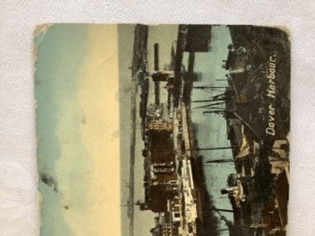 Dover Harbour, Dover, Kent, Posted 1917 The Milton Art Record Woolstone Bros postcard. Our Ref no. R330 £2.25