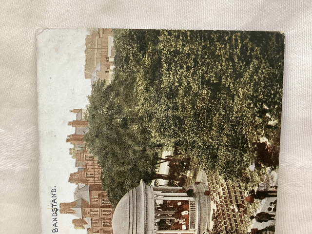 Southport, Municipal Gardens & Bandstand, Lancashire, Posted Photochrom Co. Ltd. Our Ref No. R853 £2.50
