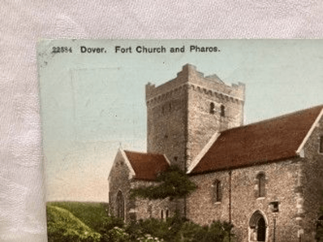 Dover, Fort Church and Pharos, Kent, Posted 1907 Antique Postcard. Our Ref No. R328 £2.50
