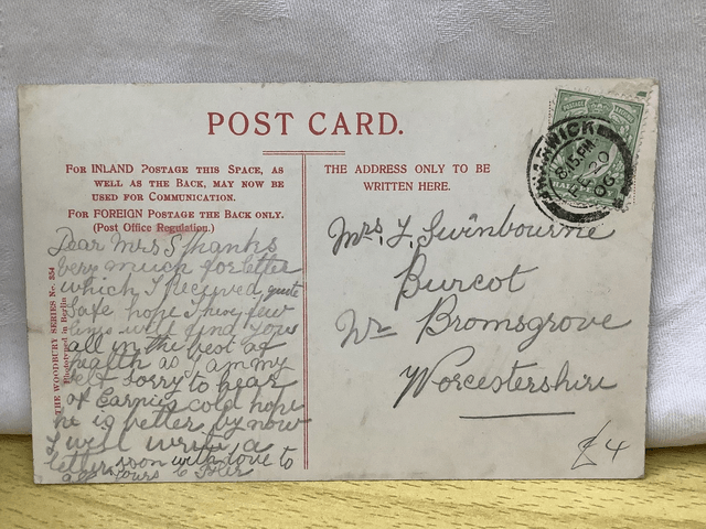 London The Bank of England - Woodbury Series No.354 Posted 1906 antique postcard Our Ref A140 £2.50