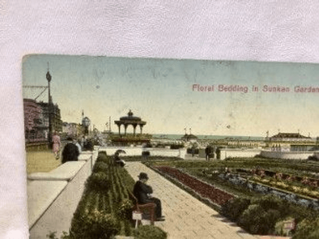 Brighton, Floral Bedding in Sunken Gardens, Sussex, unbranded postcard. Our Ref no. R68 £2.25