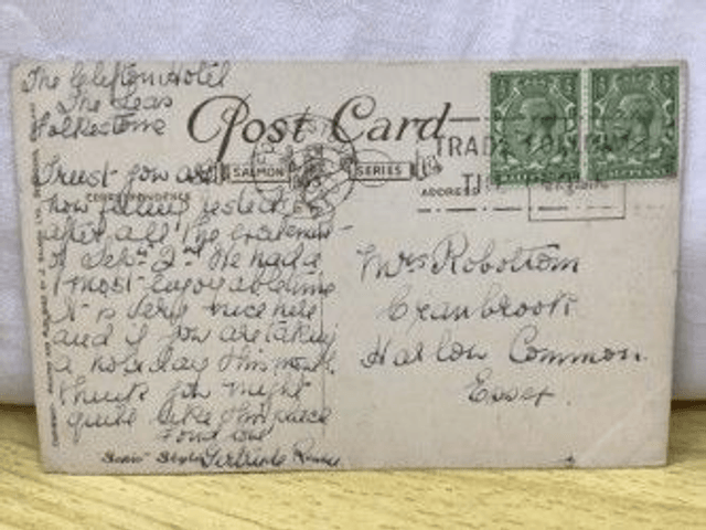 The Zig Zag Walk, Folkestone, Kent, Posted 1933 J. Salmon Ltd. vintage postcard. Our Ref No R223 £2.25