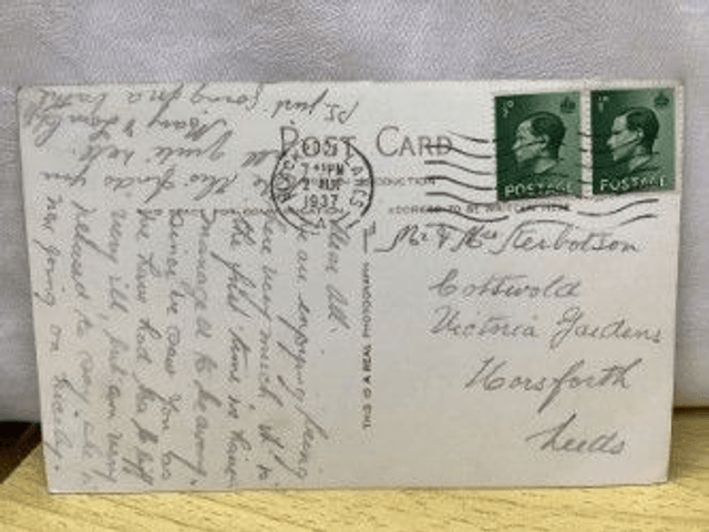 Sunken Gardens, Promenade, Cleveleys, Lancashire, Posted 1937 unbranded postcard. Our Ref No R431 £2.50