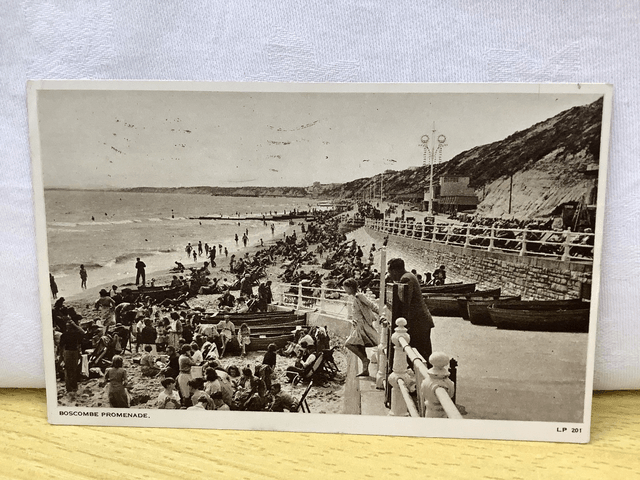Boscombe Promenade, Dorset, Posted 1956, vintage Lansdowne Production Co. postcard. Our Ref No. R818 £2.50