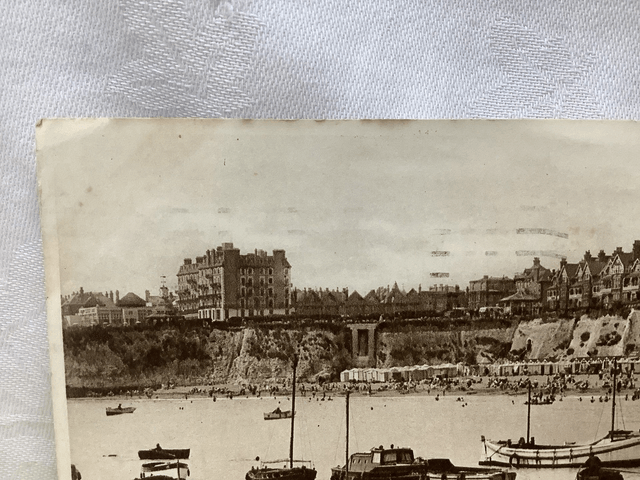 Broadstairs, Kent, The Harbour & Cliffs, Kent, Posted 1939 Ward's Postcard. Our Ref No R760 £2.25