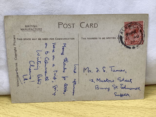 Alnwick, Lion Bridge and Castle, Northumberland, Posted 1927 Valentine's Series. Vintage Postcard Our Ref No. R747 £2.00