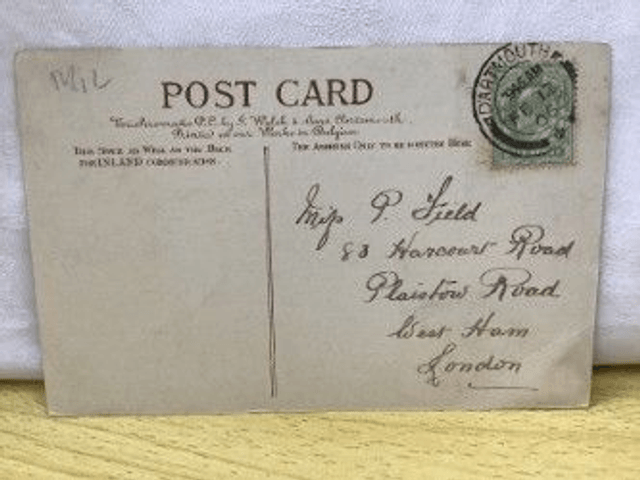 R.N. College, Dartmouth, Devon, Posted 1906 J. Welch & Sons Postcard. Our Ref No. R309 £2.50